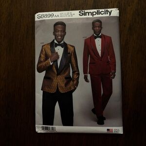 Simplicity Pattern S8899 AA for Men’s Tuxedo Suit